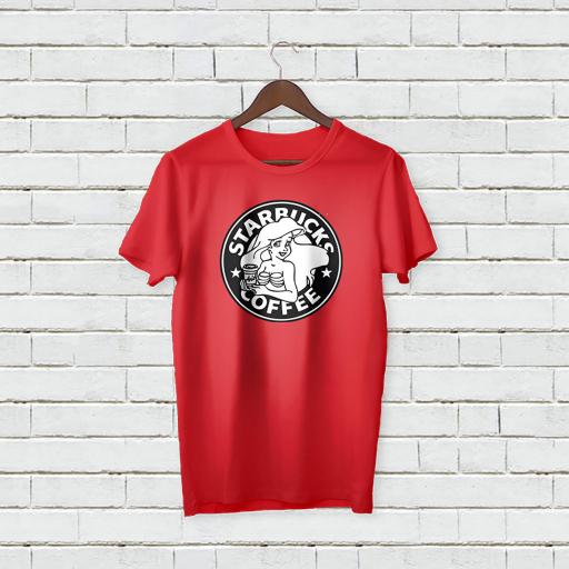 Personalised Text Star Bucks Coffee T-shirt (4).jpg