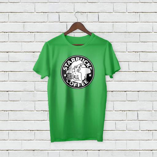 Personalised Text Star Bucks Coffee T-shirt (1).jpg