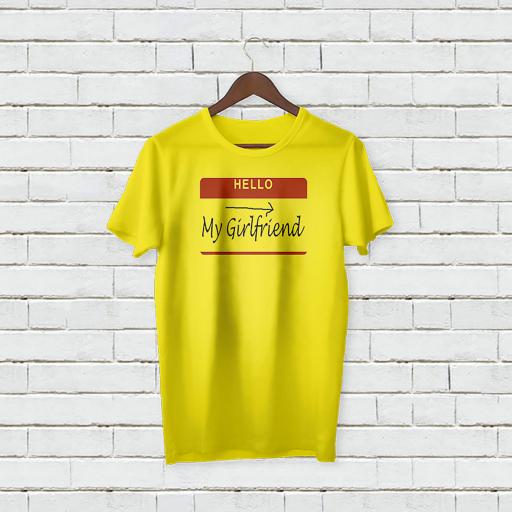 Personalised 'Hello - My Girlfriend' T-shirt - Add Text/Name