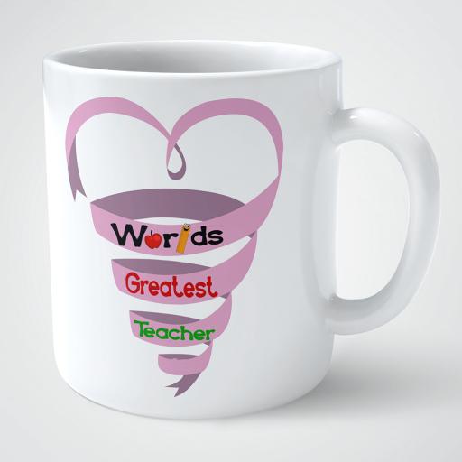 Personalised Worlds greatest teacher mug gift