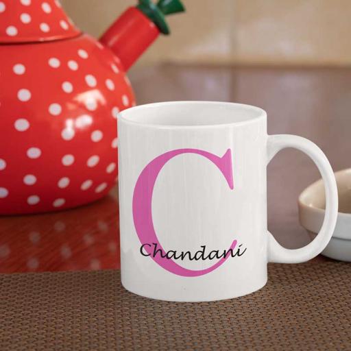 Personalised Name Mug For Her - Initial C & Name