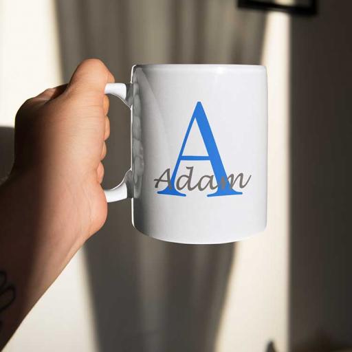 Personalised Name Mug For Him - Initial A & Name