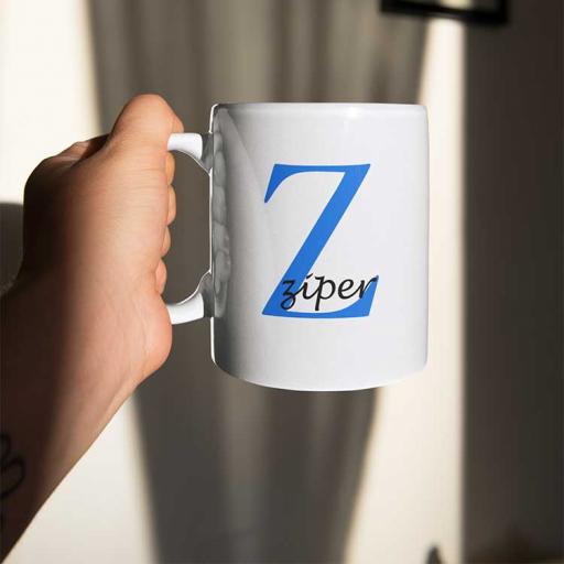 Personalised Name Mug For Him - Initial Z & Name