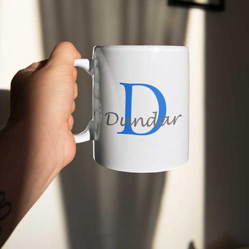 Personalised Name Mug For Him - Initial D & Name