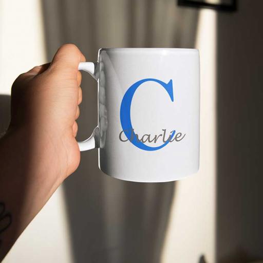 Personalised Name Mug For Him - Initial C & Name