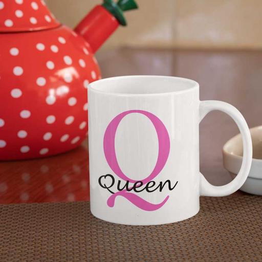 Personalised Name Mug For Her - Initial Q & Name