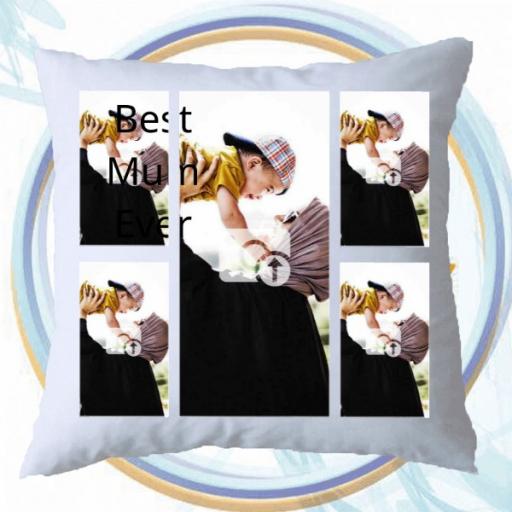 4 Photos Cushion Gift with Option to Add Text