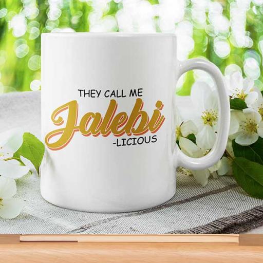 Personalised Funny 'Jalebi-licious/Ladoo-licious' Couple Mugs - Gift Set