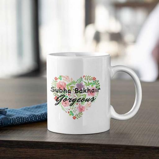 'Subha Bekhair Gorgeous' Desi Style Personalised Mug - Good Morning Gorgeous