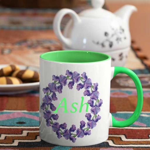 Green-Colour-inside-Flower-Wreath-Design-Personalised-Name-Inside-Circle-Mug.jpg