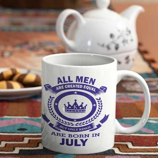 All Men are Created Equal But Only Kings are Born in July - Birthday Mug