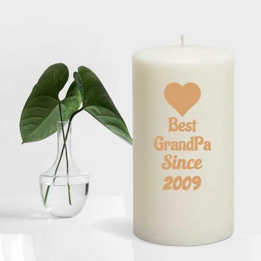 Best GrandPa Since YEAR - Personalised Candle Gift