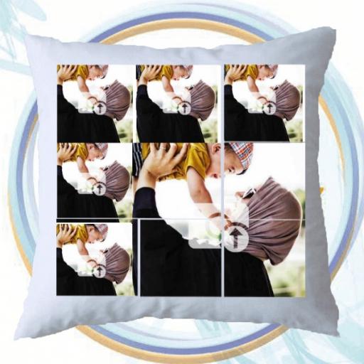 6 Photos Personalised Cushion - Upload Photos