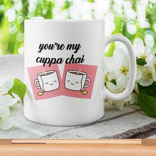 Personalised Funny 'You're My Cuppa Tea' Mug - Add Text