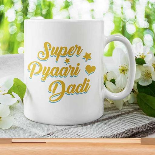 'Super Pyaari Dadi' Personalised Mug for Grandma/Dadi