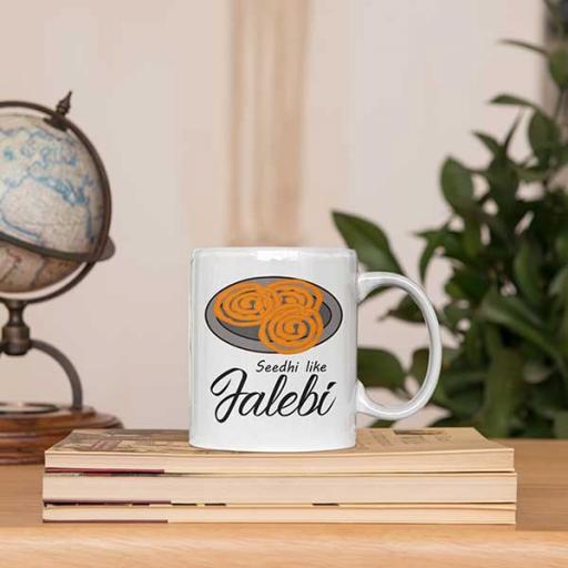 Personalised Funny Desi Inspired 'Seedhi Like Jalebi' Mug