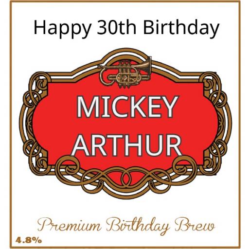 Personalised Stella Artois Beer Birthday Label/Sticker