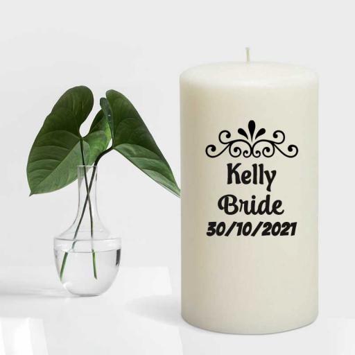 Bridal Candle Line - Personalised BRIDE Candle