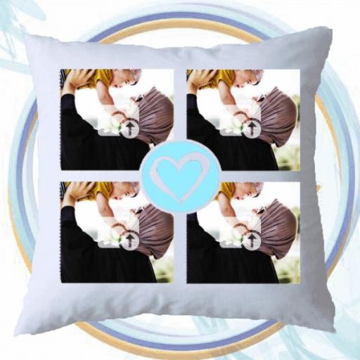 Personalised Multi Photo Cushion - Add Photos & Text