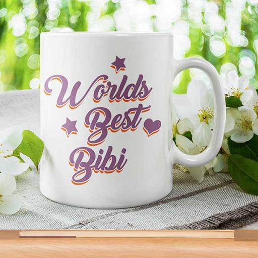 Personalised 'World's Best Bibi' Mug - Add Text