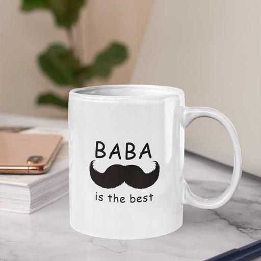 'Baba is the Best' Desi Personalised Dad is the Best Mug