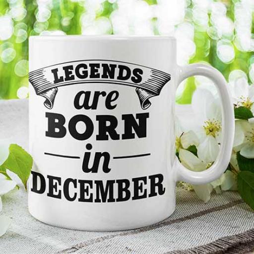 Legends are Born in (MONTH) - Personalised Birthday Mug