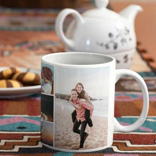 6 Photo Collage Personalised Mug