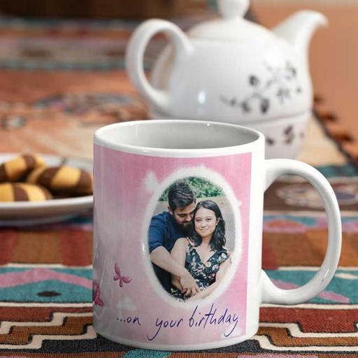 Happy Birthday Personalised Mug - Add Photo