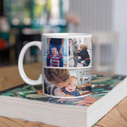 Personalised Family Photo Collage Mug Gift - 4 Photo Collage