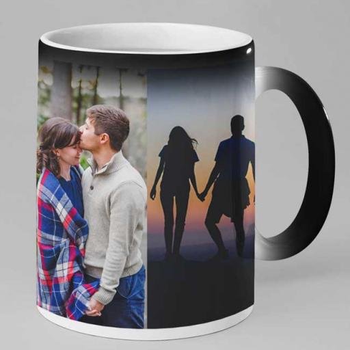 Personalised 4 Photo Magic Heat Mug