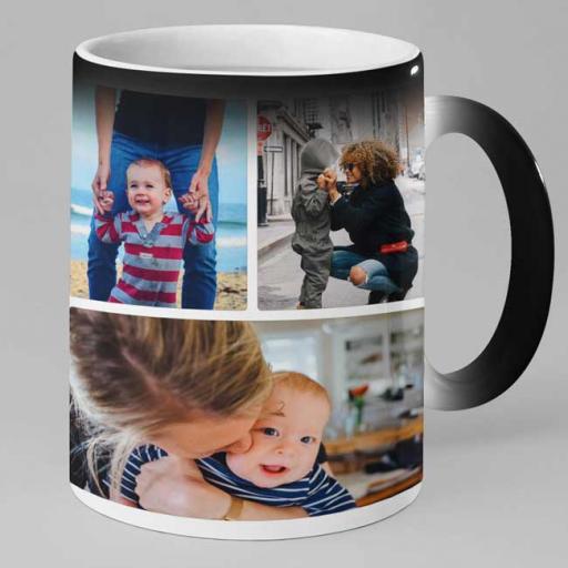 Personalised 4 Photo Collage Magic Mug