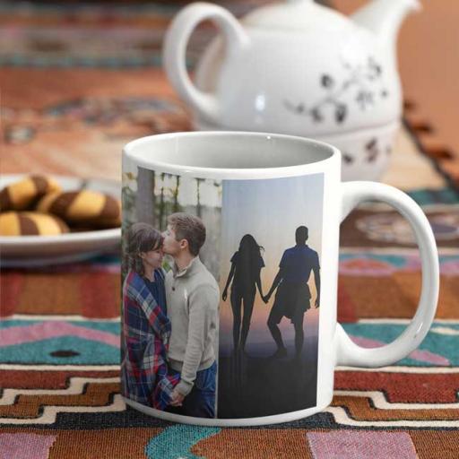 Personalised 4 Photos Upload Mug