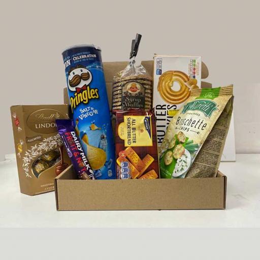 Sweet & Savoury Treats Hamper Box with Personalised Card