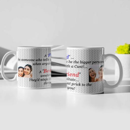 2 Photos Upload Best Friends Mug