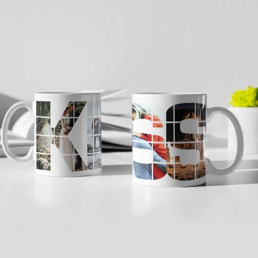 KISS Photo upload Personalised Mug - Upload 4 Photos