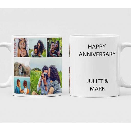 6 Photo Collage Personalised Mug - Add Text