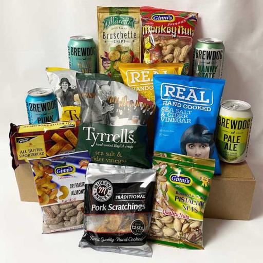 BrewDog Craft Beer Cans and Snacks Hamper - Add Personalised Message