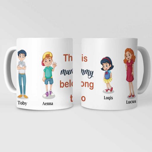 Personalised 'This Mummy Belongs to...' Mug - Add Names