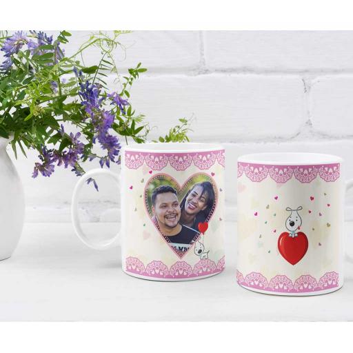 Personalised Heart Photo Mug