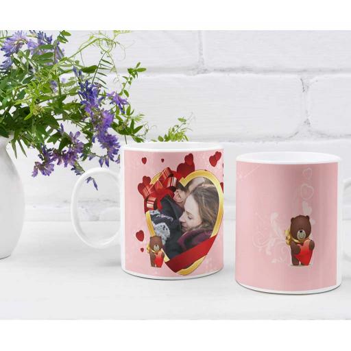 Personalised Romantic Heart Photo Mug Gift