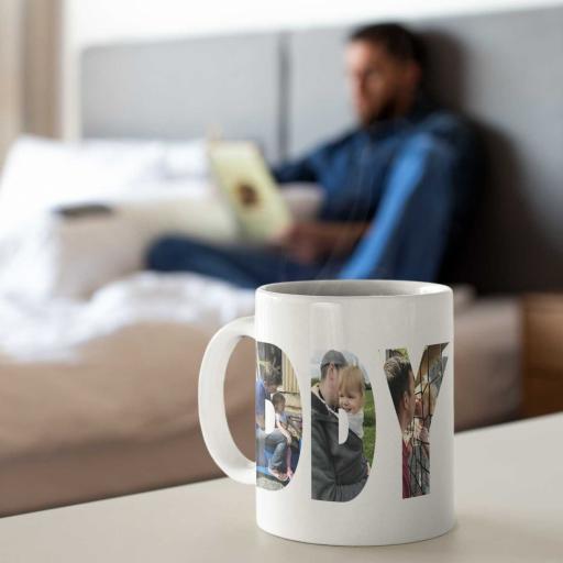 Personalised 5 Photos 'DADDY' Mug - Upload Photos