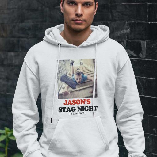 Personalised Stag Night Photo Hoodie