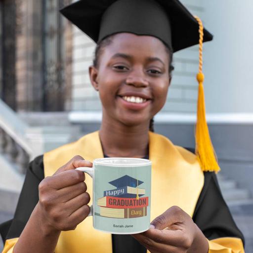 Personalised 'Happy Graduation Day' Mug - Add Name