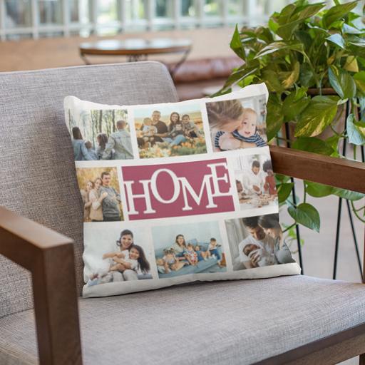 Multi Photo Collage Personalised (HOME) Cushion