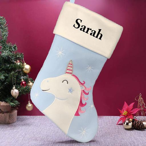 Plush Personalised Unicorn Stocking