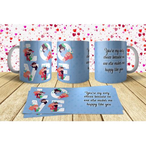 Personalised Romantic Valentine's Day Mug - Add Message