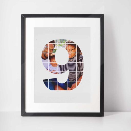 Personalised Photo Wall Art - 9 Years