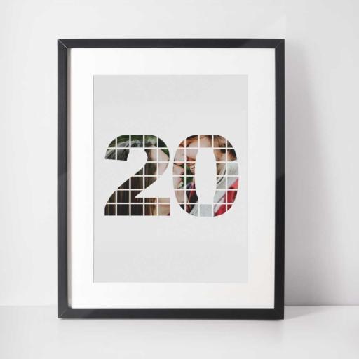 Personalised Photo Wall Art - 20 Years