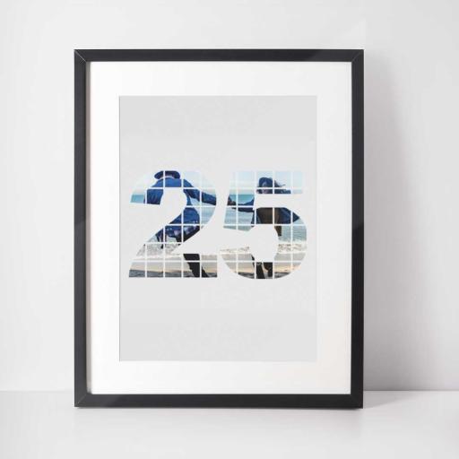 Personalised Photo Wall Art - 25 Years