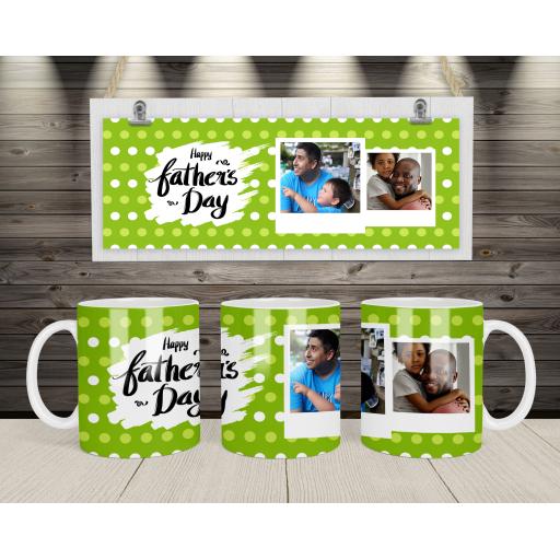 Personalised Happy Father's Day Photo Mug